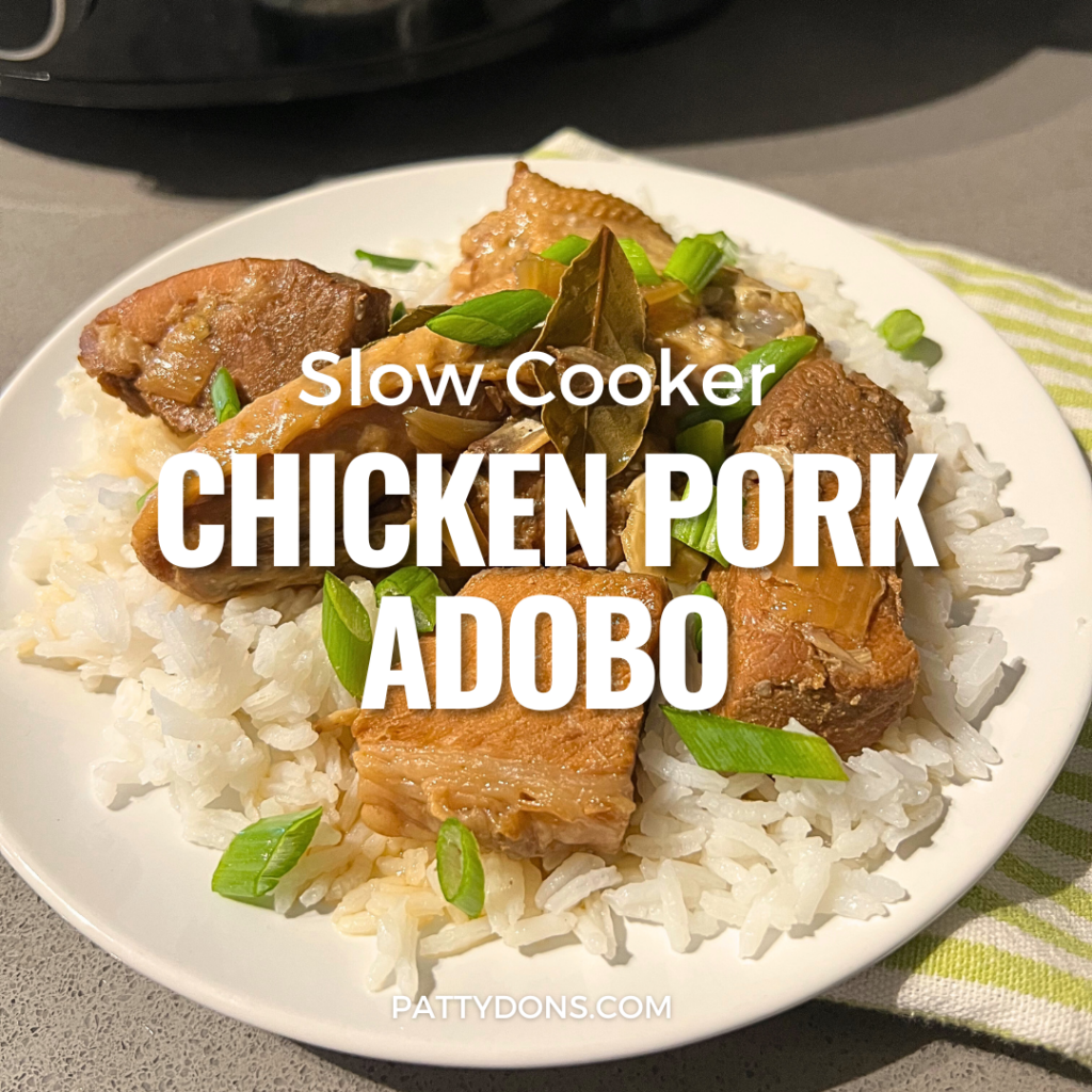 Chicken Pork Adobo served with rice