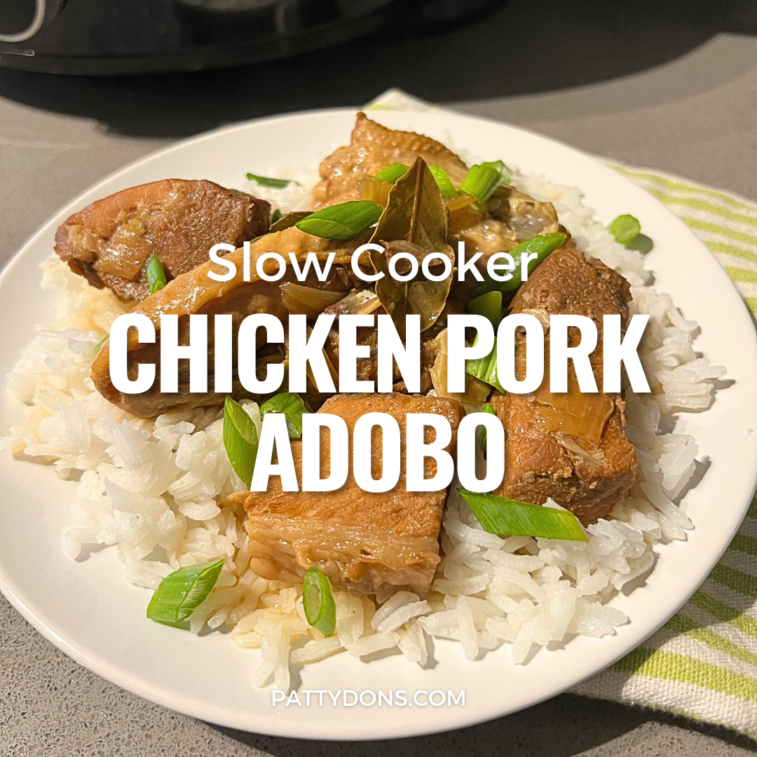 Adobo Recipe: Slow Cooker Chicken Pork Adobo (Filipino Adobo)